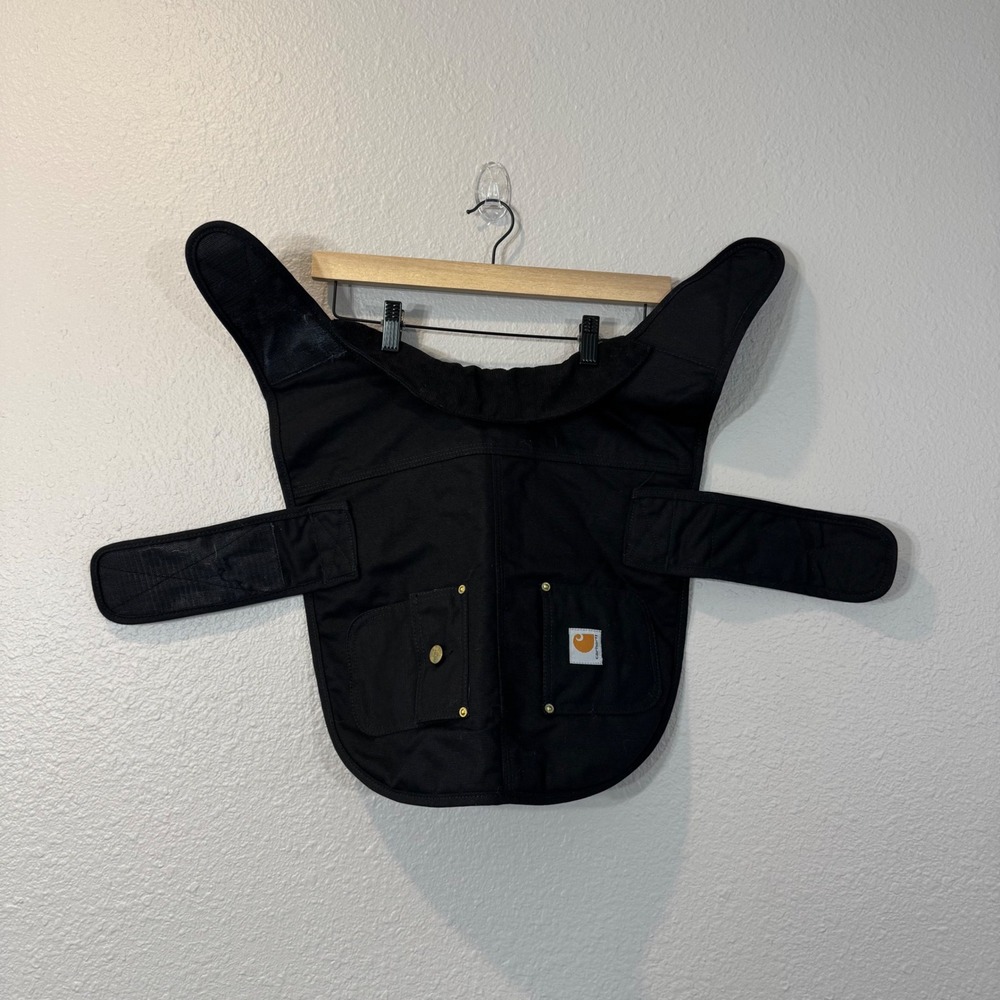 Carhartt Dog Size M Black Firm Duck Insulated Chore Coat Pet Jacket